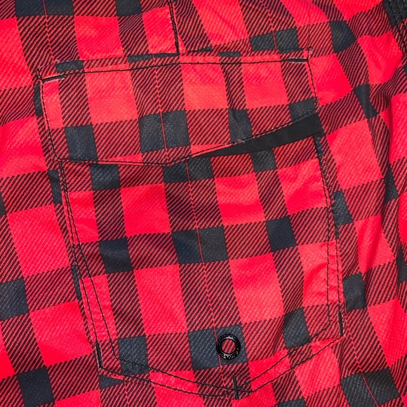 Oakley Board Shorts Men's Red Plaid Swim Shorts 34 Boardshorts - Picture 5 of 6